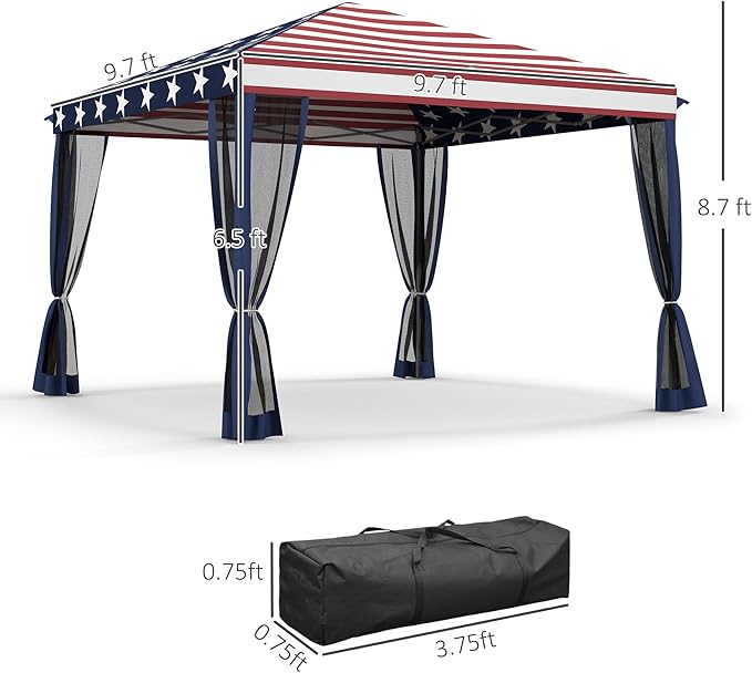 Outsunny 10' x 10' Pop Up Canopy Tent - Image 7