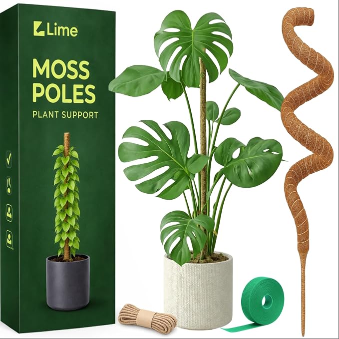 Moss Pole Monstera Plant Support – 48” Bendable Moss Pole Monstera Plant Support by Craft911byLIME
