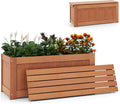 Giantex 2-in-1 Outdoor Bench, Wood Raised Garden Bed by Giantex