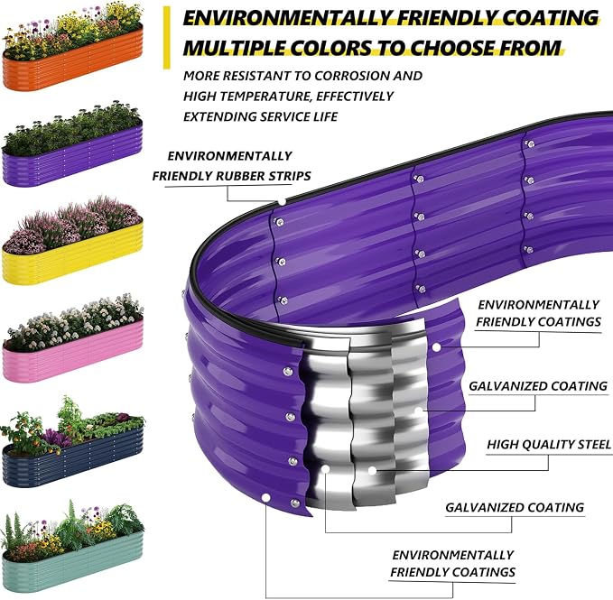 Galvanized Metal Planter Raised Garden Bed Kit - Image 2