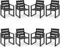 HDPS Outdoor Dining Chairs Set of 8, 350 LBS, Patio Dining Chairs by COZYMAN