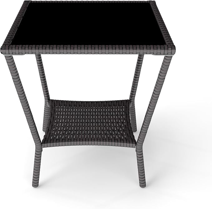 Kinfant Rattan Patio Side Table - Image 8