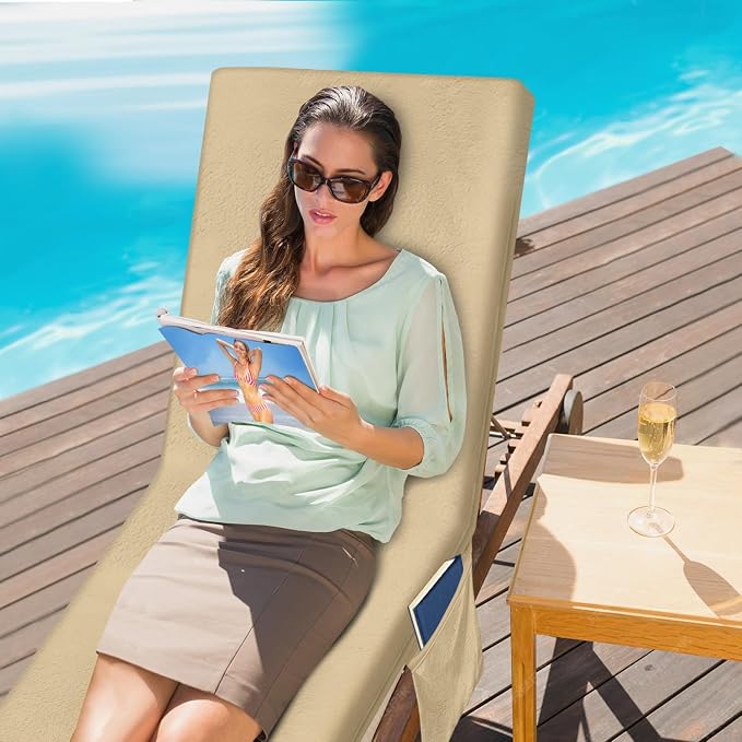 Lounge Chair Towel Cover, Beach Chair Cover - Image 2