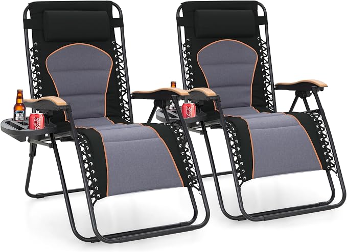 Sophia & William Oversized XXL Zero Gravity Chair Set of 2, Outdoor Recliner by SophiaWilliam