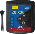 90% Black Sun Shade Cloth with Grommets 20x20 FT, 145GSM Heavy-Duty HDPE Mesh by MVPNET