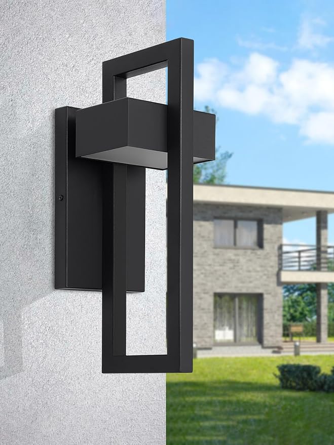 LamQee Outdoor Wall Lights Modern Exterior Lighting Fixtures, 3000K Integrated - Image 7
