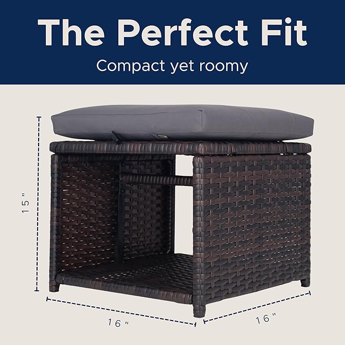 Outdoor Storage Ottoman - Image 2