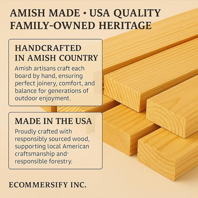 10 FT MAHOGANY Amish Made Garden Bridge - Image 6
