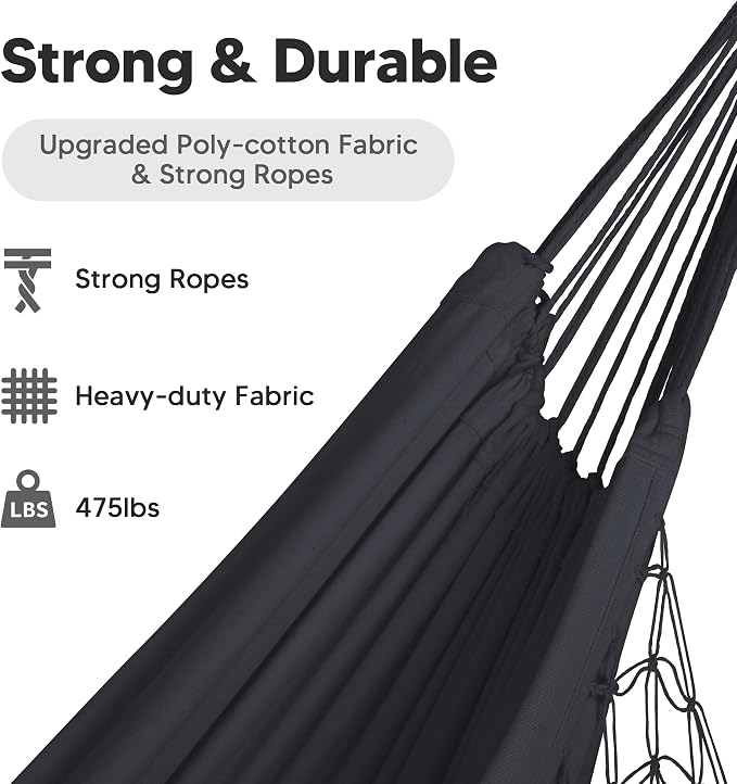 SUNCREAT Extra Large Double Hanging Hammock - Image 3