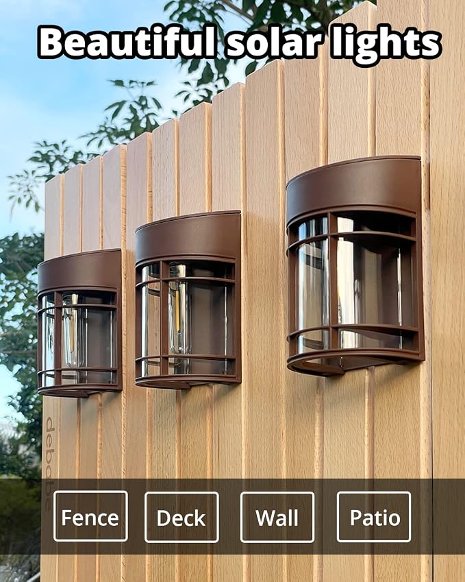 Solar Lights Outdoor, 12 Pack Solar Fence Lights, Waterproof Led Outdoor Solar - Image 2