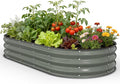 Galvanized Raised Garden Bed 6x3x1 FT, Oval Metal Raised Garden Bed Outdoor by Pattiumo