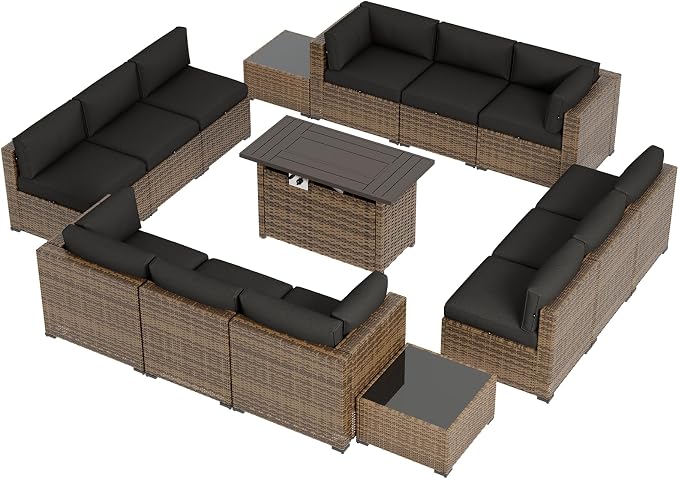 Aoxun Patio Furniture Sets, 15-Piece Outdoor Patio Furniture - Image 9