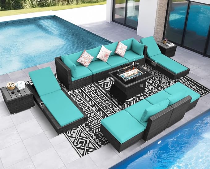 NICESOUL 13 Piece Patio Furniture Set by NICESOUL