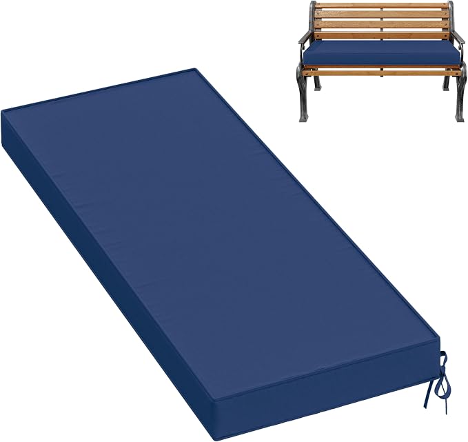 Premium Outdoor Bench Cushions for Patio Furniture 3.5inches Memory Foam Bench by Pakunoda