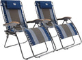Timber Ridge Oversized Zero Gravity Chair, Padded Reclining Lounge Chair by TIMBERRIDGE