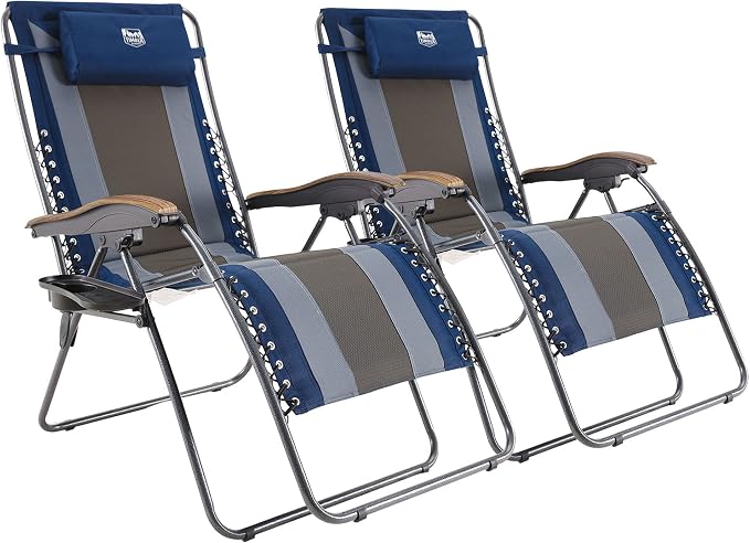Timber Ridge Oversized Zero Gravity Chair, Padded Reclining Lounge Chair by TIMBERRIDGE