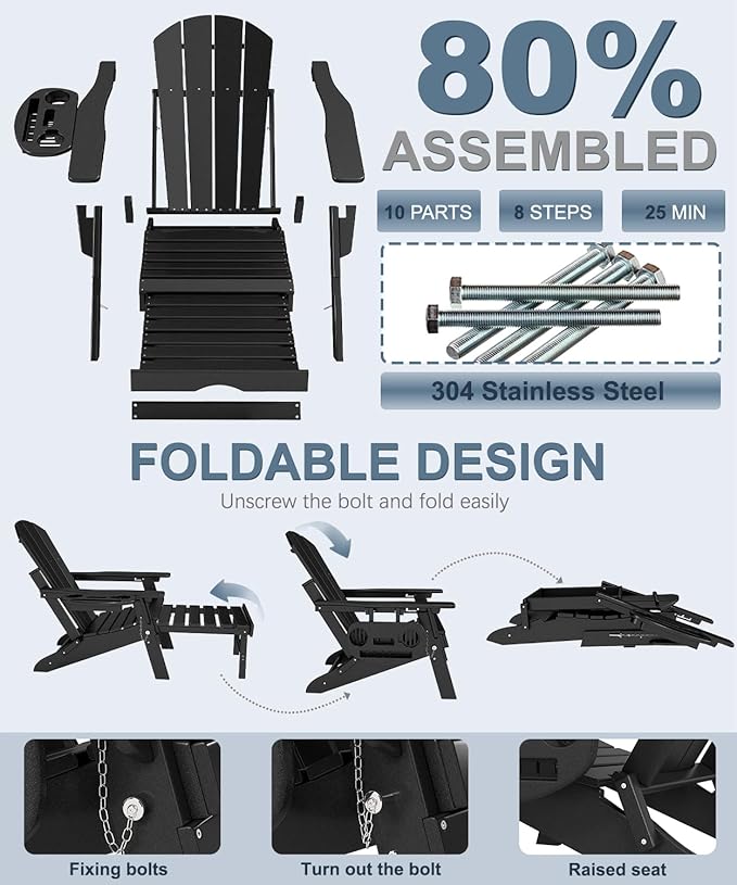 Adjustable Adirondack Chair - Image 7