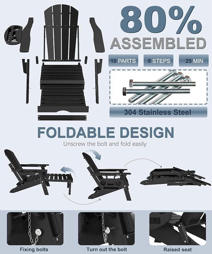 Adjustable Adirondack Chair - Image 8