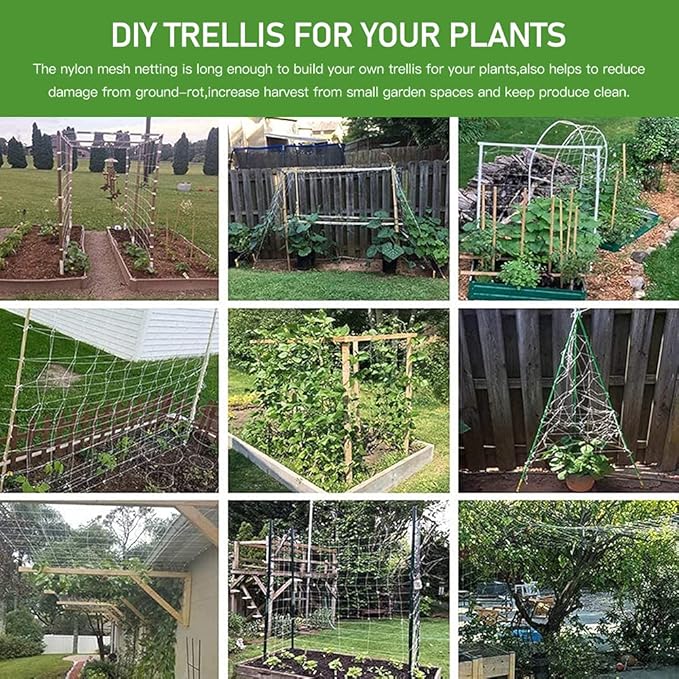 Trellis Netting, CANAGROW Heavy-Duty Garden Plant Trellis Netting - Image 7