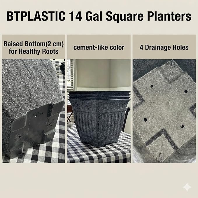18'' Large Square Planter for Plants - Image 6