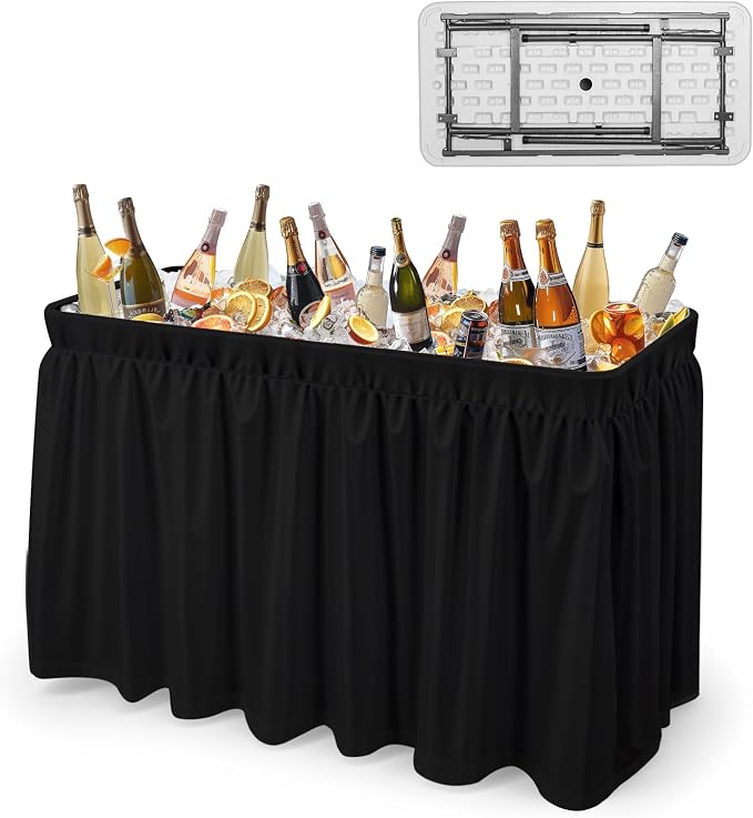 VINGLI 4 Foot Folding Party Ice Cooler, Portable Tailgate Camp Fishing Cleaning by VINGLI