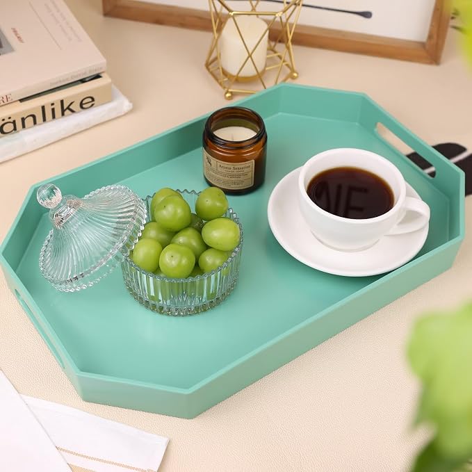 Green Octagonal Serving Tray - Image 2