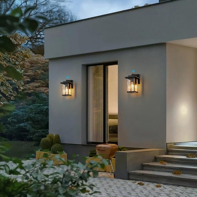 Outdoor Wall Sconce, Dusk to Dawn Outside Porch Light Fixtures, Anti-Rust - Image 5