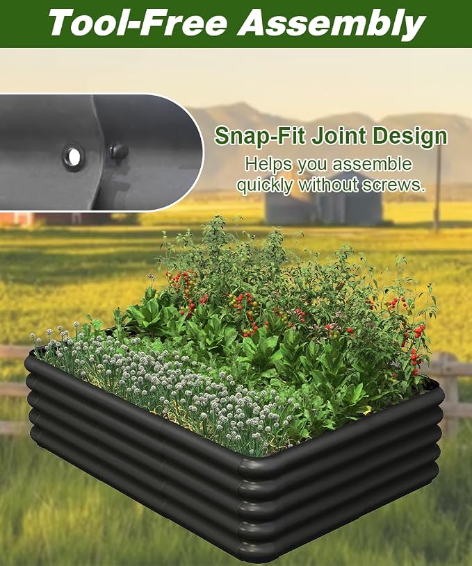 4.3x3.0x1.0ft Raised Garden Bed Kit - Image 4