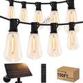 GHUSTAR 150ft Solar Outdoor String Lights by GHUSTAR