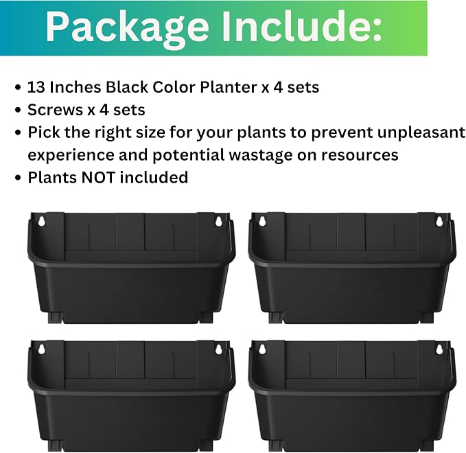 Maxona Black Color Vertical Garden Planter - Image 2