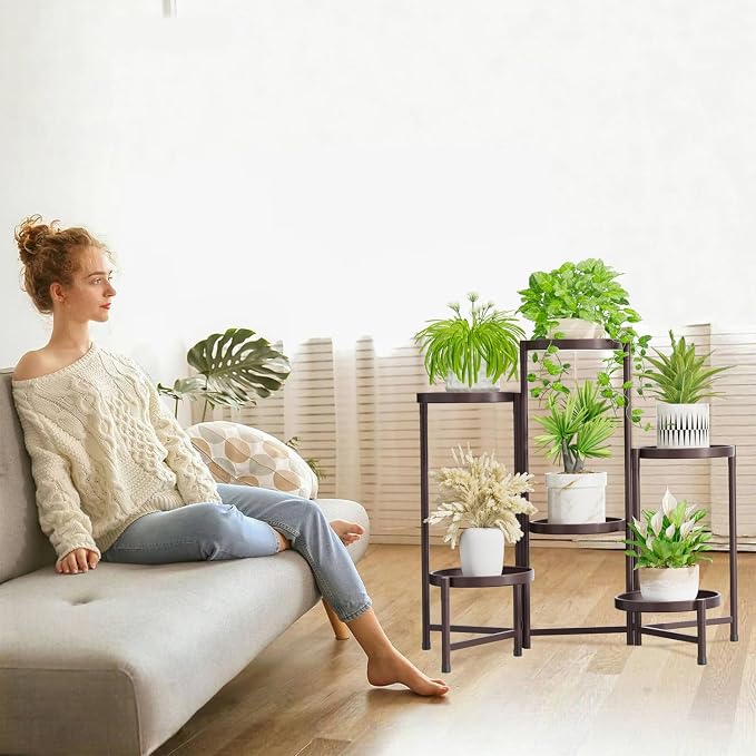 iDavosic.ly 6 Tier Large Plant Stand Indoor, 10 Inch Wide Tall Corner Metal - Image 7