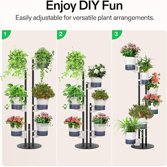 VIVOSUN Metal Plant Stand, 6-Tier Tall Vertical Planter Tower - Image 2
