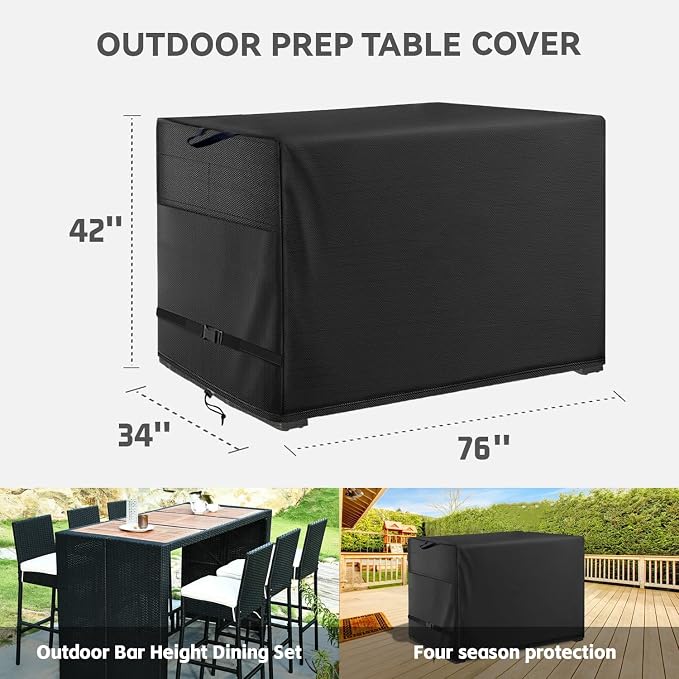 Outdoor Bar Height Dining Set Cover Suitable - Image 2
