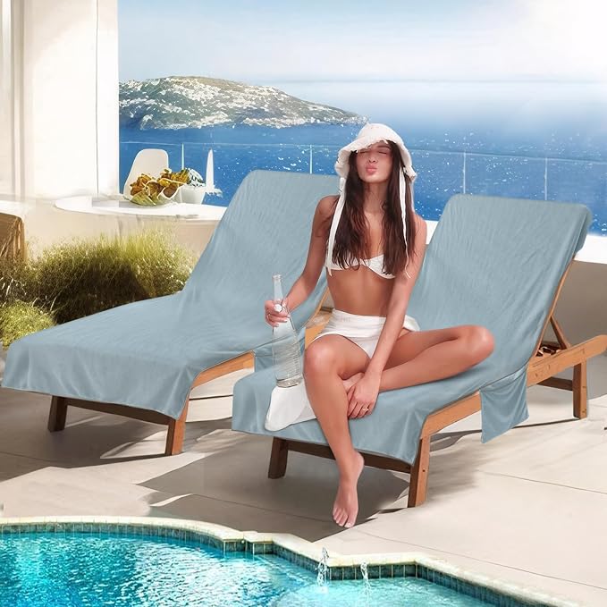 Super Soft & Thick Lounge Chair Towel Cover, Beach Chair Cover - Image 6