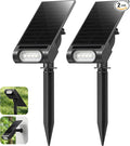 EZVALO Solar Spot Lights Outdoor IP67 Waterproof, Adjustable Solar Landscape by EZVALO