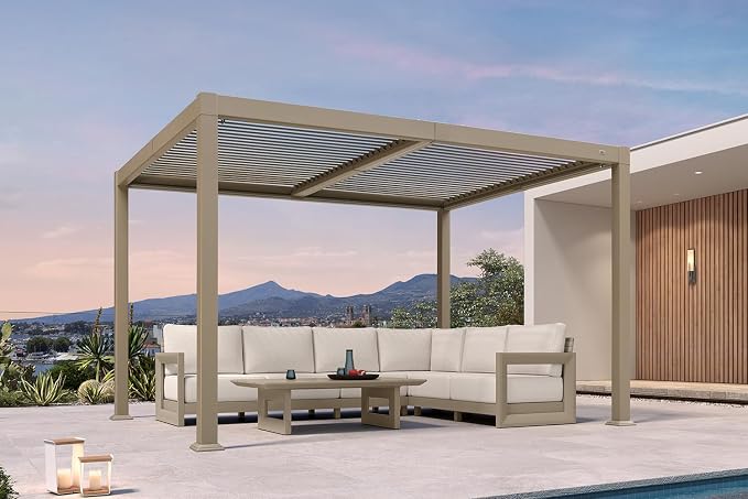 PURPLE LEAF 10x12 ft Louvered Pergola - Image 3