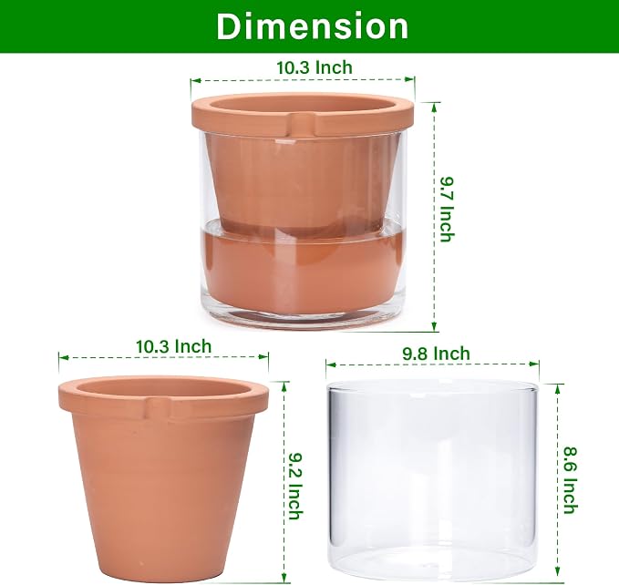 D'vine Dev 10 Inch Design Self Watering Pot - Image 2