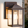 Outdoor Wall Lantern, Exterior Waterproof Wall Sconce Light Fixture, Oil Rubbed by MATAMEYE