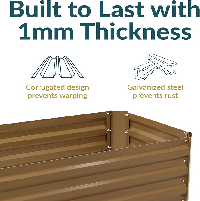 Sunnydaze 11.75" H Raised Metal Garden Bed - Image 2