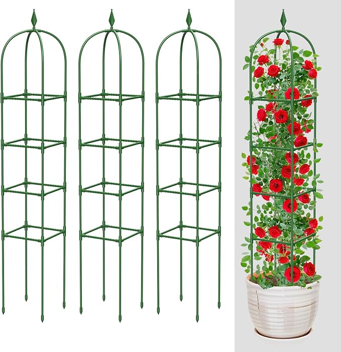 Garden Trellis for Climbing Plants Outdoor & Indoor - 6Ft Tall Rustproof Plant - Image 9