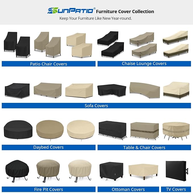 SunPatio Outdoor Couch Cover 80 Inch, Heavy Duty Waterproof 3-Seater Patio Sofa - Image 9