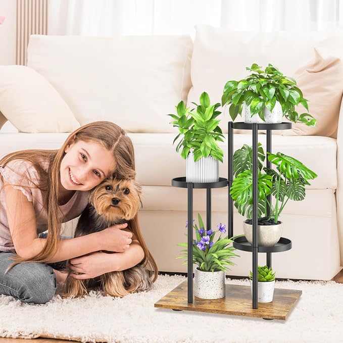 iDavosic.ly 3 Tier Plant Stand Indoor Outdoor, Tiered Corner Multiple Flower - Image 2