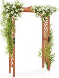 Giantex 7FT Wood Garden Arbor Trellis, Wedding Arch by Giantex