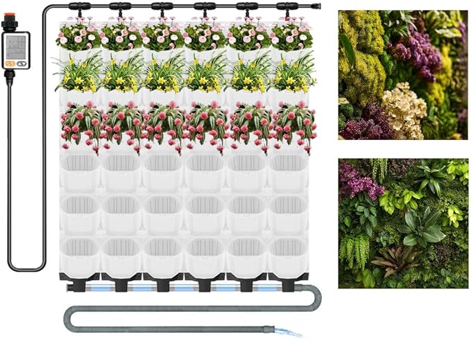 36 Pockets Living Wall Planter Indoor, Self Watering Wall Hanging Planters by Unknown