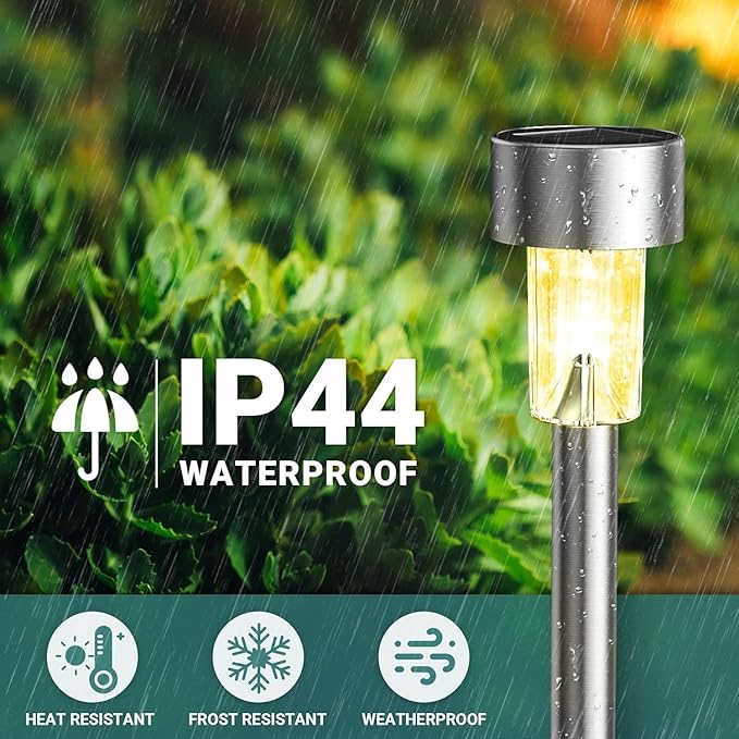GIGALUMI 16 Pack Solar Path Lights Outdoor, Solar Lights Outdoor Waterproof - Image 4
