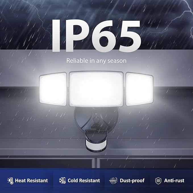 Onforu 75W LED Flood Light Motion Sensor Outdoor, 7000lm Dusk to Dawn Flood - Image 8