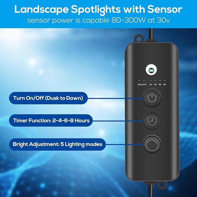 ZYAN Landscape Spotlights with Sensor, 5 Lighting Modes - Image 6