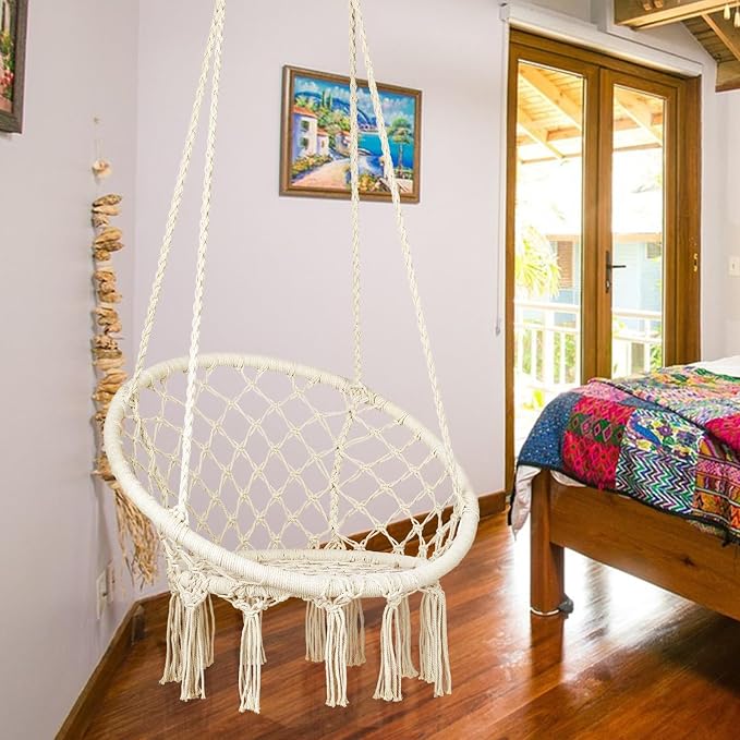 Macrame Hammock Chair Swing - Image 7