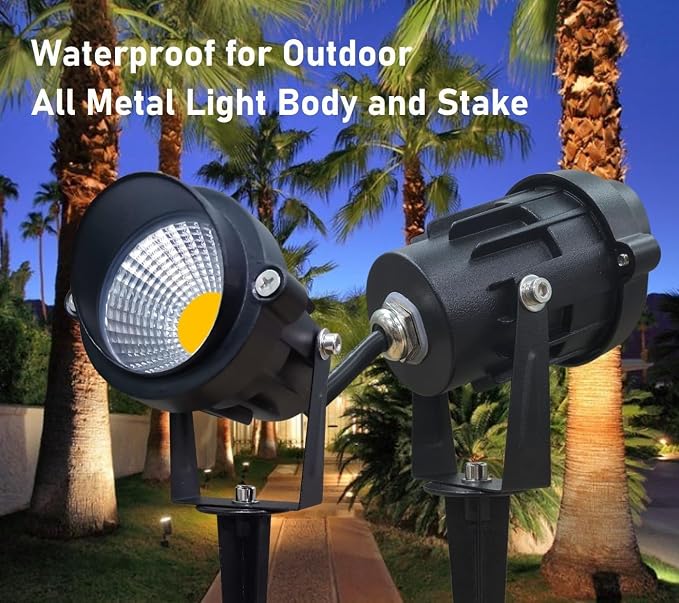 TOVEENEN LED Outdoor Landscape Spotlight 120V 12W Waterproof Spot Lights - Image 2