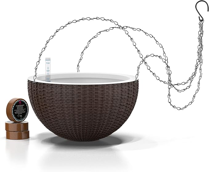 GARDENIX DECOR Self Watering Hanging Planter, Coco Coir, by Unknown